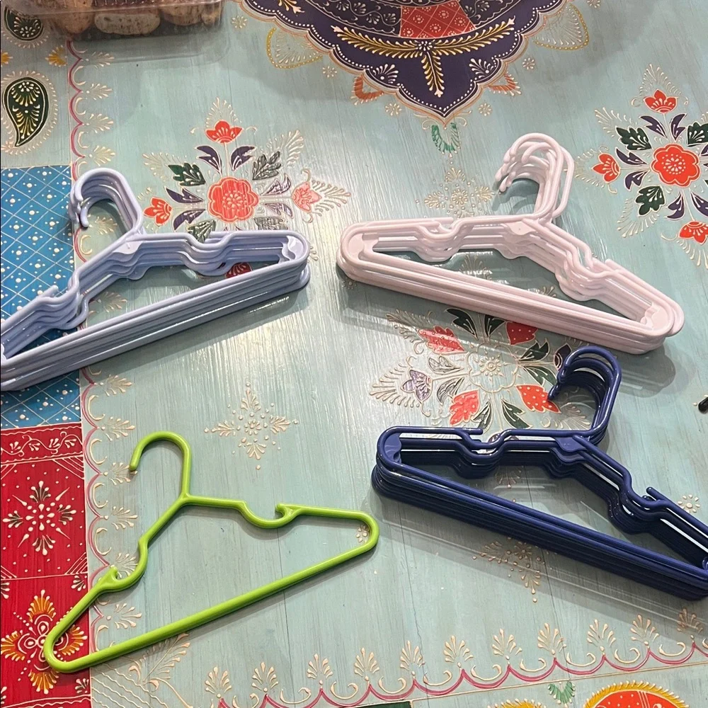 Set of Colorful Plastic Hangers